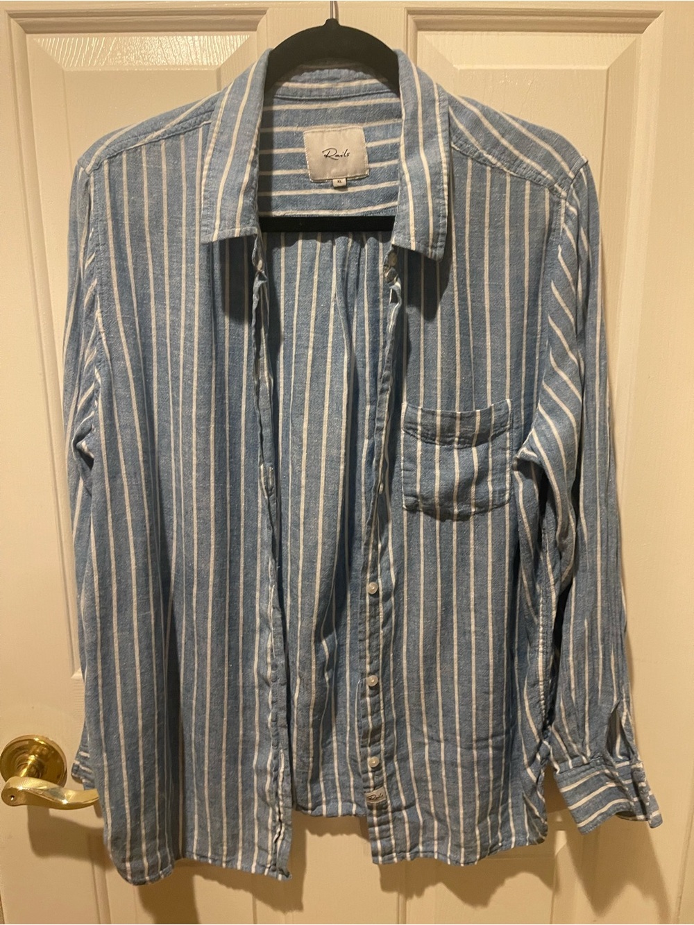 Rails Charli St. Germain Stripe Linen Button Front Shirt